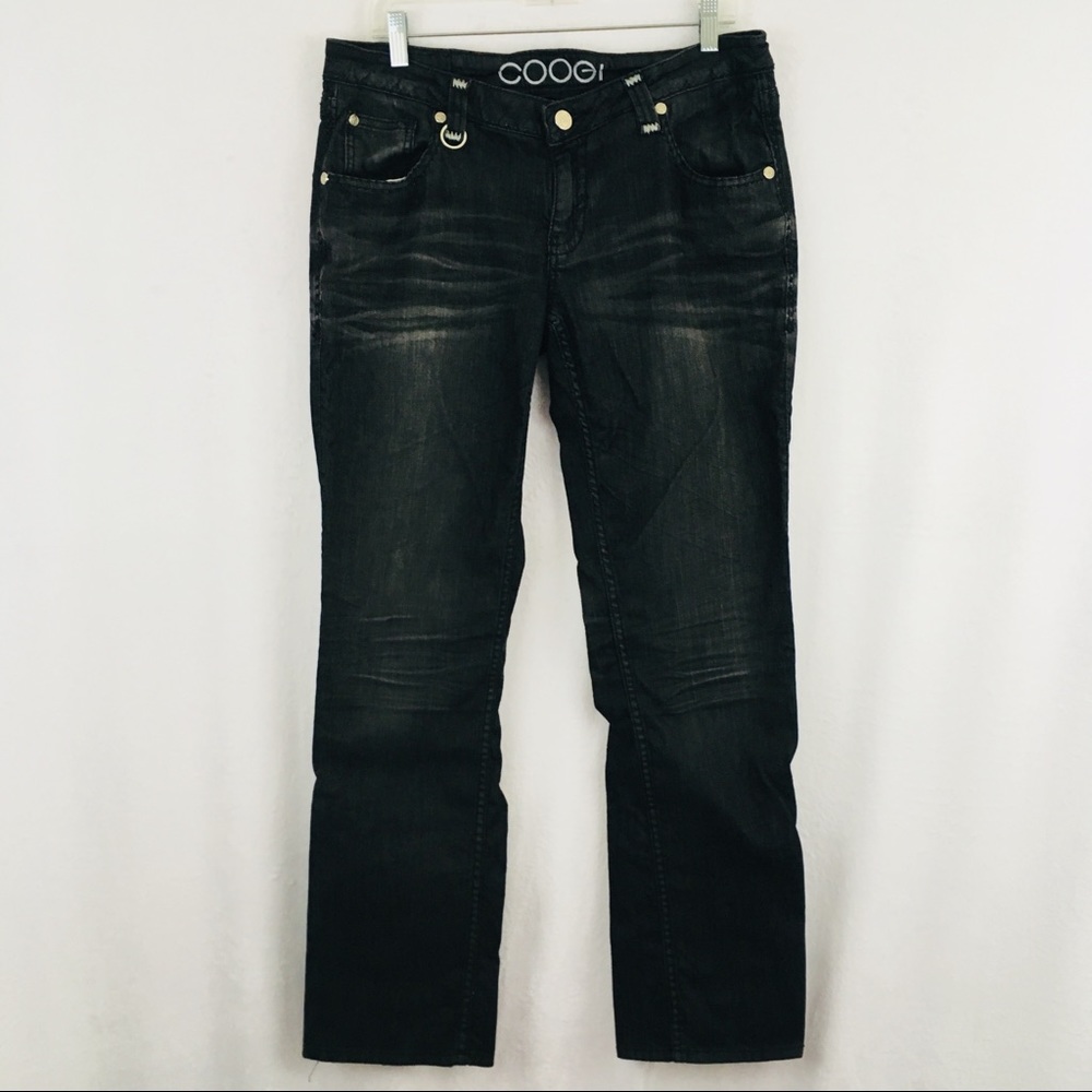 COOGI Jeans Straight Leg Black Gray Silver 13/14